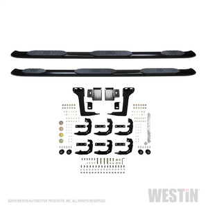 Upgrade Your Ram 1500 | Westin Automotive PRO TRAXX Nerf Bar - Truck Wheel To Wheel | 5" Oval Bent, Black Steel