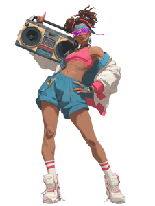 Retro Gamer Girl V2 Vinyl Car Decal Sticker – Waterproof & UV-Resistant 4.1066666666666665"