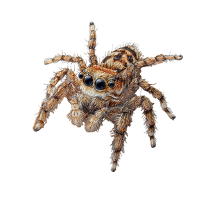 Jumping Spider Drawing V2 Vinyl Car Decal Sticker – Waterproof & UV-Resistant 3.4133333333333336"