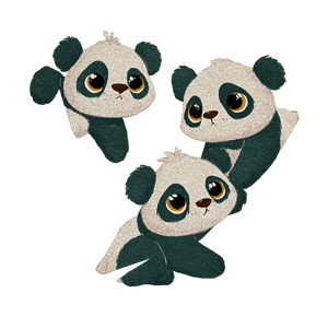 Cute Baby Pandas V2 Vinyl Car Decal Sticker – Waterproof & UV-Resistant 3.4133333333333336"