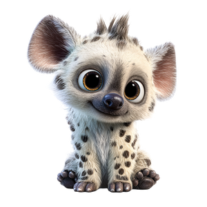 Cute Baby Hyena Vinyl Car Decal Sticker – Waterproof & UV-Resistant 3.4133333333333336"