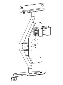 Go Rhino Jack Mount 701011T Hi-Lift; Mounts To Driver Side Front Quarter Panel/Hood Cowl; Textured Black; Steel