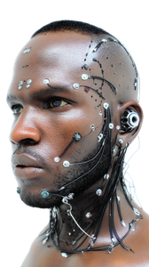 Cybernetic Portrait V7 Vinyl Car Decal Sticker – Waterproof & UV-Resistant 9.706666666666667"
