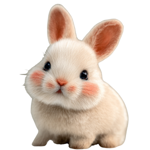 Blushing Baby Bunny V2 Vinyl Car Decal Sticker – Waterproof & UV-Resistant 3.4133333333333336"