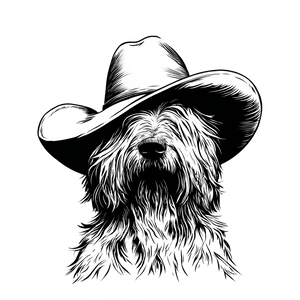 Cowboy Hat Dog Vinyl Car Decal Sticker – Waterproof & UV-Resistant 6.826666666666667"