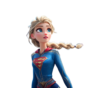 Elsa As Superman Vinyl Car Decal Sticker – Waterproof & UV-Resistant 3.4133333333333336"