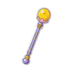 Wizard Staff Charm Vinyl Car Decal Sticker – Waterproof & UV-Resistant 6.826666666666667"