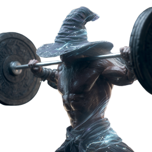 Muscular Wizard Lifting Vinyl Car Decal Sticker – Waterproof & UV-Resistant 3.4133333333333336"