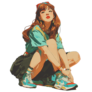 Gyaru Girl Sitting Vinyl Car Decal Sticker – Waterproof & UV-Resistant 3.4133333333333336" Gyaru Girl Sitting Vinyl Car Decal Sticker – Waterproof & UV-Resistant 3.4133333333333336"