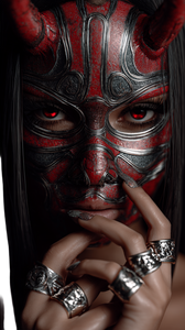 Chrome Tribal Mask Vinyl Car Decal Sticker – Waterproof & UV-Resistant 9.706666666666667"