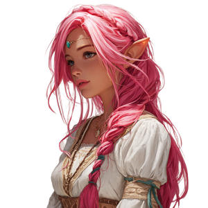 Pink-Haired Elf Vinyl Car Decal Sticker – Waterproof & UV-Resistant 3.4133333333333336"