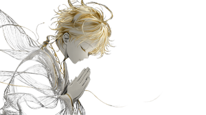 Praying Anime Boy V2 Vinyl Car Decal Sticker – Waterproof & UV-Resistant 2.72"