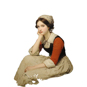 Girl By River V4 Vinyl Car Decal Sticker – Waterproof & UV-Resistant 3.4133333333333336"