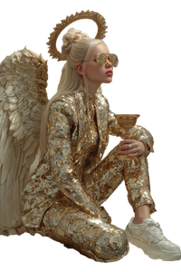 Futuristic Angel Fashion Vinyl Car Decal Sticker – Waterproof & UV-Resistant 4.4
