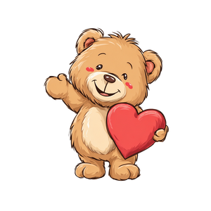 Happy Teddy Bear V2 Vinyl Car Decal Sticker – Waterproof & UV-Resistant 3.4133333333333336"