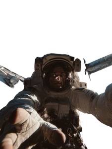 Astronaut'S Space View Vinyl Car Decal Sticker – Waterproof & UV-Resistant 8.213333333333333"