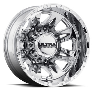 Ultra Wheel Predator Dually 049 | Chrome Plated | 17x6.5 | 8x200mm/8x7.87 | 1 Piece Cast Aluminum | TPMS Compatible