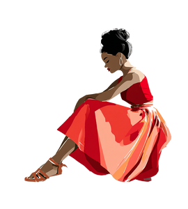 African Woman Art V3 Vinyl Car Decal Sticker – Waterproof & UV-Resistant 3.7866666666666666"