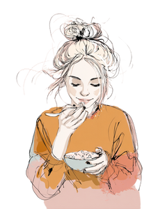 Blonde Girl Eating V2 Vinyl Car Decal Sticker – Waterproof & UV-Resistant 4.0" Blonde Girl Eating V2 Vinyl Car Decal Sticker – Waterproof & UV-Resistant 4.0"