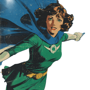 Retro Superheroine Vinyl Car Decal Sticker – Waterproof & UV-Resistant 6.826666666666667"