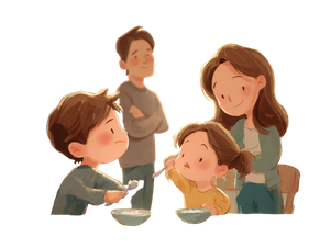Family Dinner Scene V6 Vinyl Car Decal Sticker – Waterproof & UV-Resistant 6.1866666666666665"