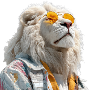 Nightclub Lion Vinyl Car Decal Sticker – Waterproof & UV-Resistant 3.4133333333333336"