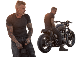 Tattooed Biker Fashion Vinyl Car Decal Sticker – Waterproof & UV-Resistant 6.1866666666666665"
