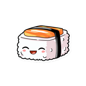 Kawaii Sushi Roll V3 Vinyl Car Decal Sticker – Waterproof & UV-Resistant 6.826666666666667"