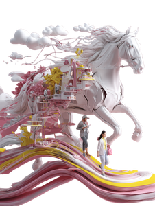 Graceful Sky Horse Vinyl Car Decal Sticker – Waterproof & UV-Resistant 8.213333333333333"