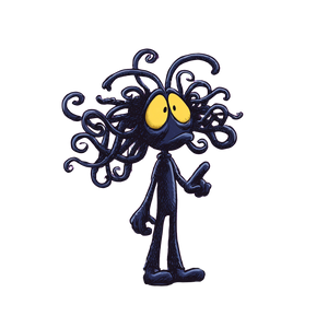 Cartoon Alien Pointing Vinyl Car Decal Sticker – Waterproof & UV-Resistant 3.4133333333333336"
