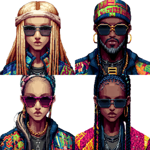 Cyberpunk Hiphop Avatars Vinyl Car Decal Sticker – Waterproof & UV-Resistant 3.4133333333333336"