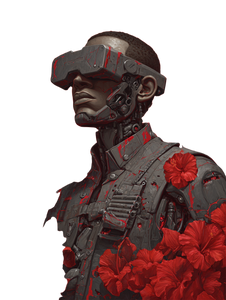 Cyborg Hibiscus Vinyl Car Decal Sticker – Waterproof & UV-Resistant 4.1066666666666665" Cyborg Hibiscus Vinyl Car Decal Sticker – Waterproof & UV-Resistant 4.1066666666666665"