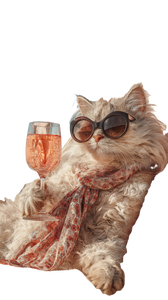 Stylish Beach Cat V7 Vinyl Car Decal Sticker – Waterproof & UV-Resistant 4.8533333333333335"