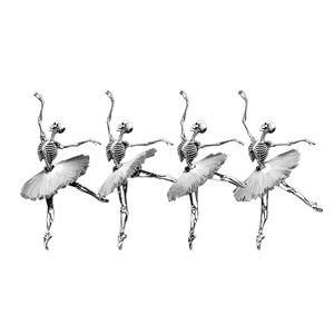 Skeleton Ballet Dancers Vinyl Car Decal Sticker – Waterproof & UV-Resistant 3.4133333333333336"