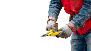 Construction Worker Close-Up Vinyl Car Decal Sticker – Waterproof & UV-Resistant 2.72"