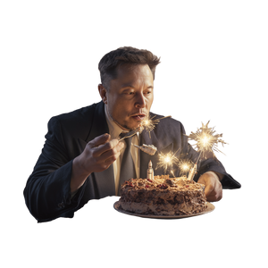Elon Musk Mars Cake Vinyl Car Decal Sticker – Waterproof & UV-Resistant 3.4133333333333336"