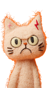 Anthropomorphic Felt Cat Vinyl Car Decal Sticker – Waterproof & UV-Resistant 4.8533333333333335"