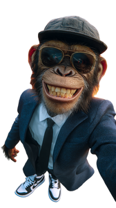 Chimpanzee In Attire V3 Vinyl Car Decal Sticker – Waterproof & UV-Resistant 9.706666666666667"