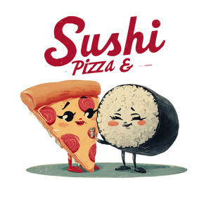 Sushi & Pizza Vinyl Car Decal Sticker – Waterproof & UV-Resistant 3.4133333333333336"