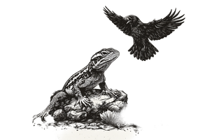 Vintage Lizard Illustration Vinyl Car Decal Sticker – Waterproof & UV-Resistant 5.97333333333333