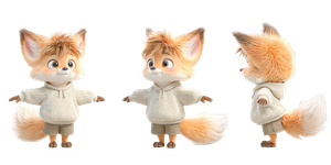 Cute Fox Character V3 Vinyl Car Decal Sticker – Waterproof & UV-Resistant 5.12"