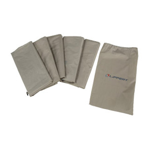 Lippert Components Portable Canopy | Wind/Privacy Panels | Flame-Retardant | UV 50+ Protection | Breathable Mesh Windows | Easy Setup | Integrated Groundsheet | Interior Pockets | Carry Bag Included