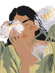 Flower Woman V4 Vinyl Car Decal Sticker – Waterproof & UV-Resistant 8.213333333333333"