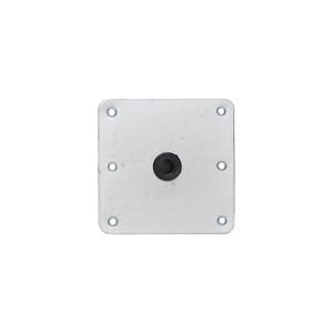 Zinc Plated Lock N Pin Boat Seat Pedestal Base Plate | 7x7 Square, Stainless Steel, Non-Threaded Zinc Plated Lock N Pin Boat Seat Pedestal Base Plate | 7x7 Square, Stainless Steel, Non-Threaded