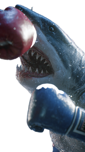 Boxing Shark Vs Tiger Vinyl Car Decal Sticker – Waterproof & UV-Resistant 9.706666666666667"