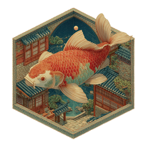 Flying Koi Fish Vinyl Car Decal Sticker – Waterproof & UV-Resistant 3.4133333333333336"