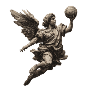 Basketball Angel Vinyl Car Decal Sticker – Waterproof & UV-Resistant 3.4133333333333336"