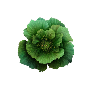 Mystic Green Flower Vinyl Car Decal Sticker – Waterproof & UV-Resistant 3.4133333333333336"