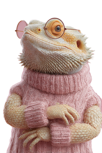 Professor Lizard Vinyl Car Decal Sticker – Waterproof & UV-Resistant 8.96"