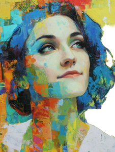 Colorful Portrait V4 Vinyl Car Decal Sticker – Waterproof & UV-Resistant 8.213333333333333"